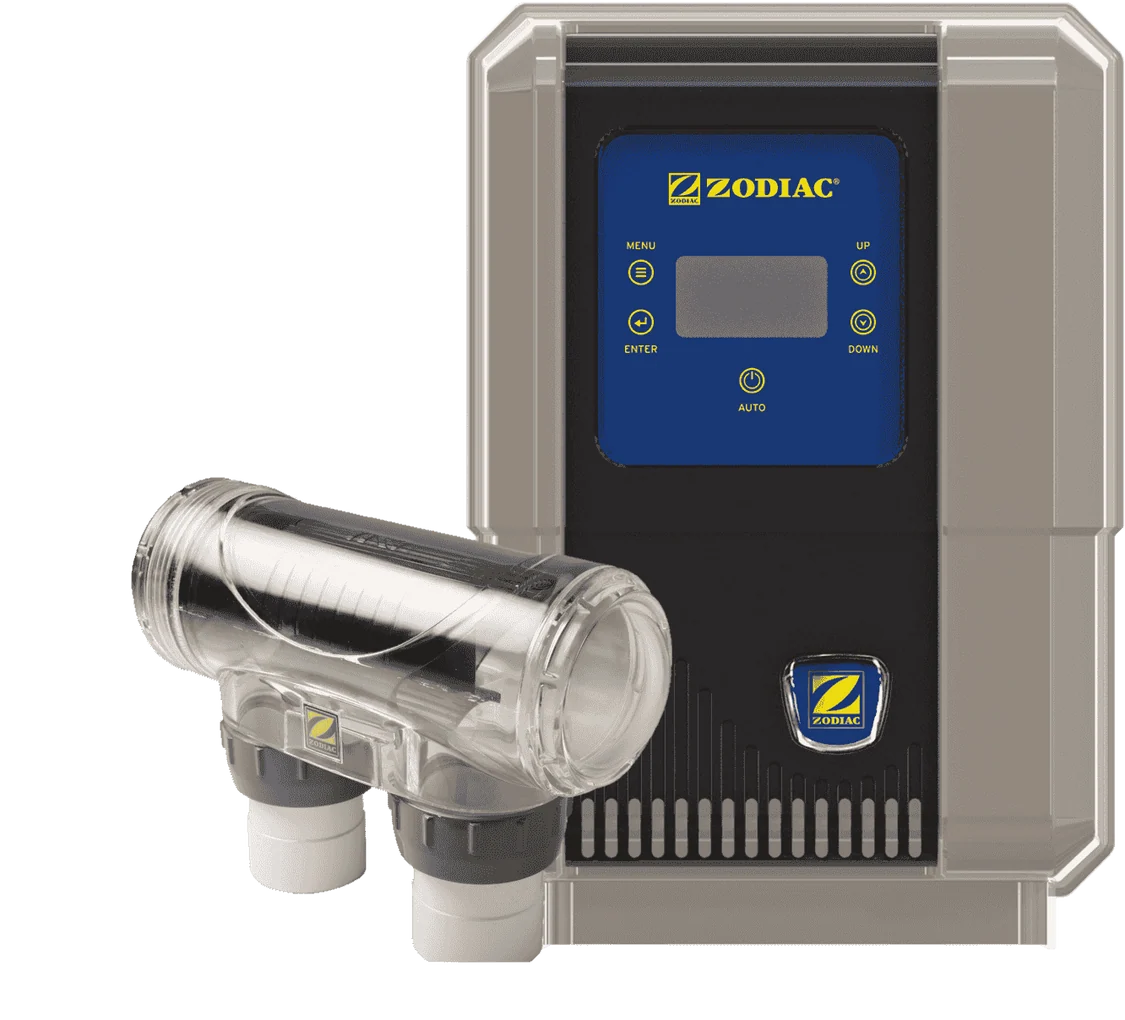 A salt chlorinator for small to mid-sized residential pools, giving steady, consistent sanitisation. Available in-store only.