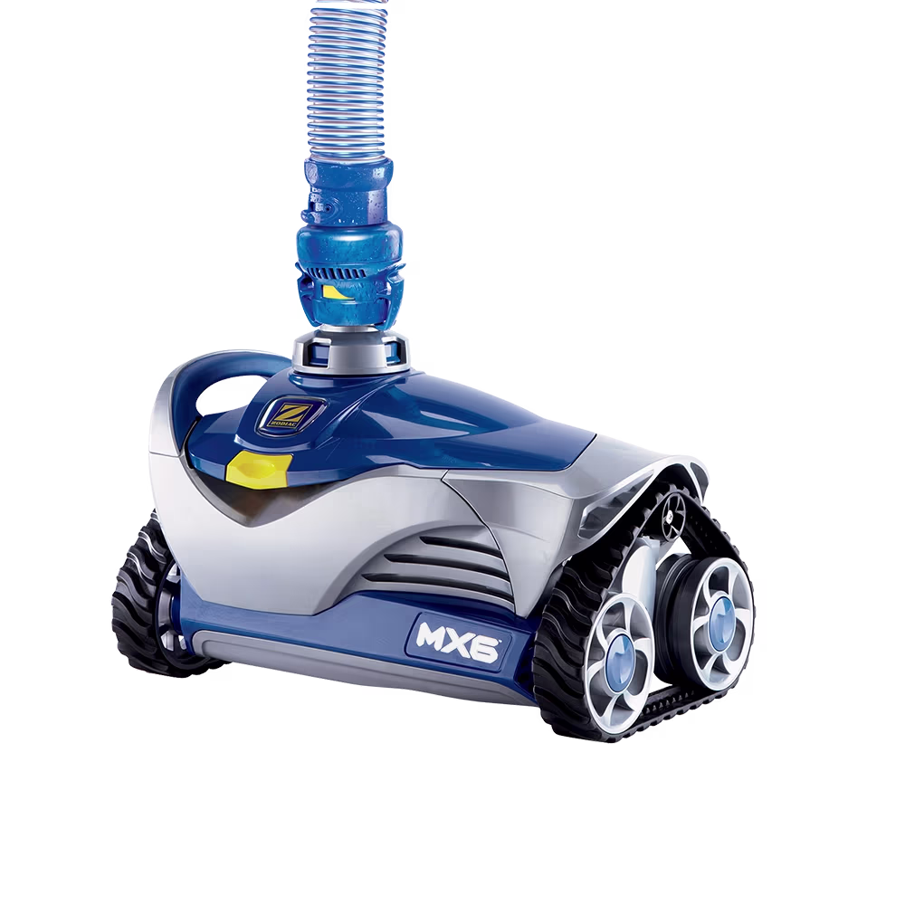 A compact suction pool cleaner for smaller and mid-sized pools, running off your existing filtration pump.