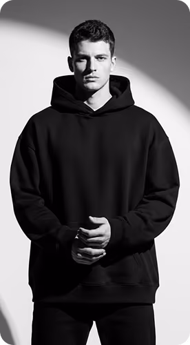 Hoodie apparel brand model