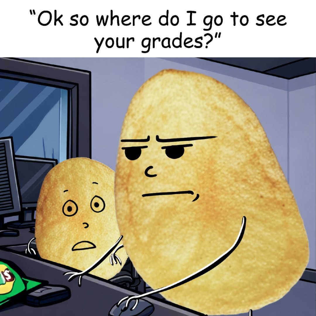 Ok so where do I go to see your grades meme