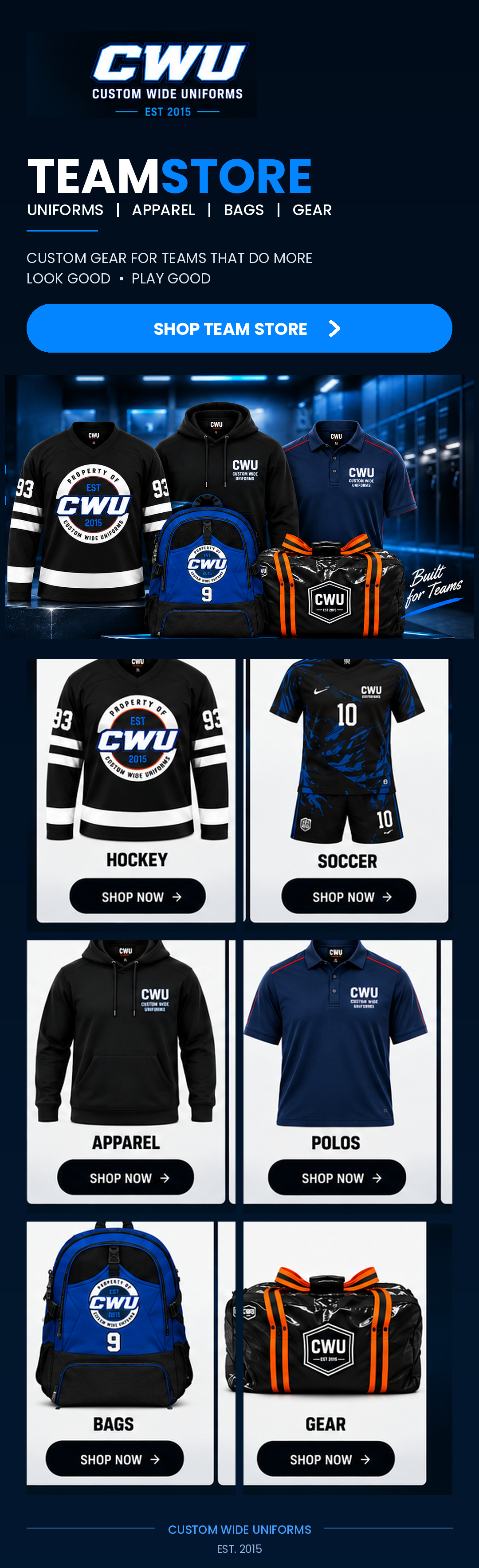 Team Store Example Mockup Mobile