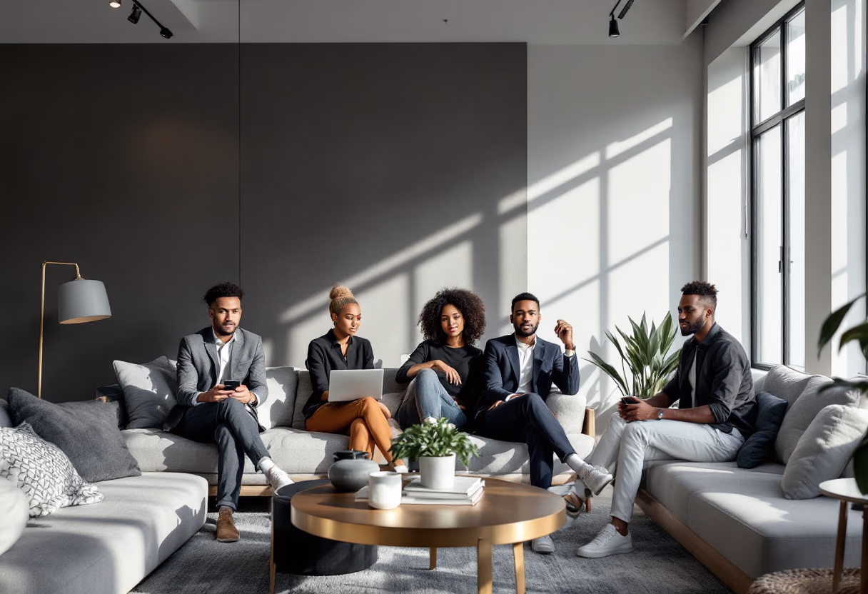 image of people working in an office (for a real estate tech)