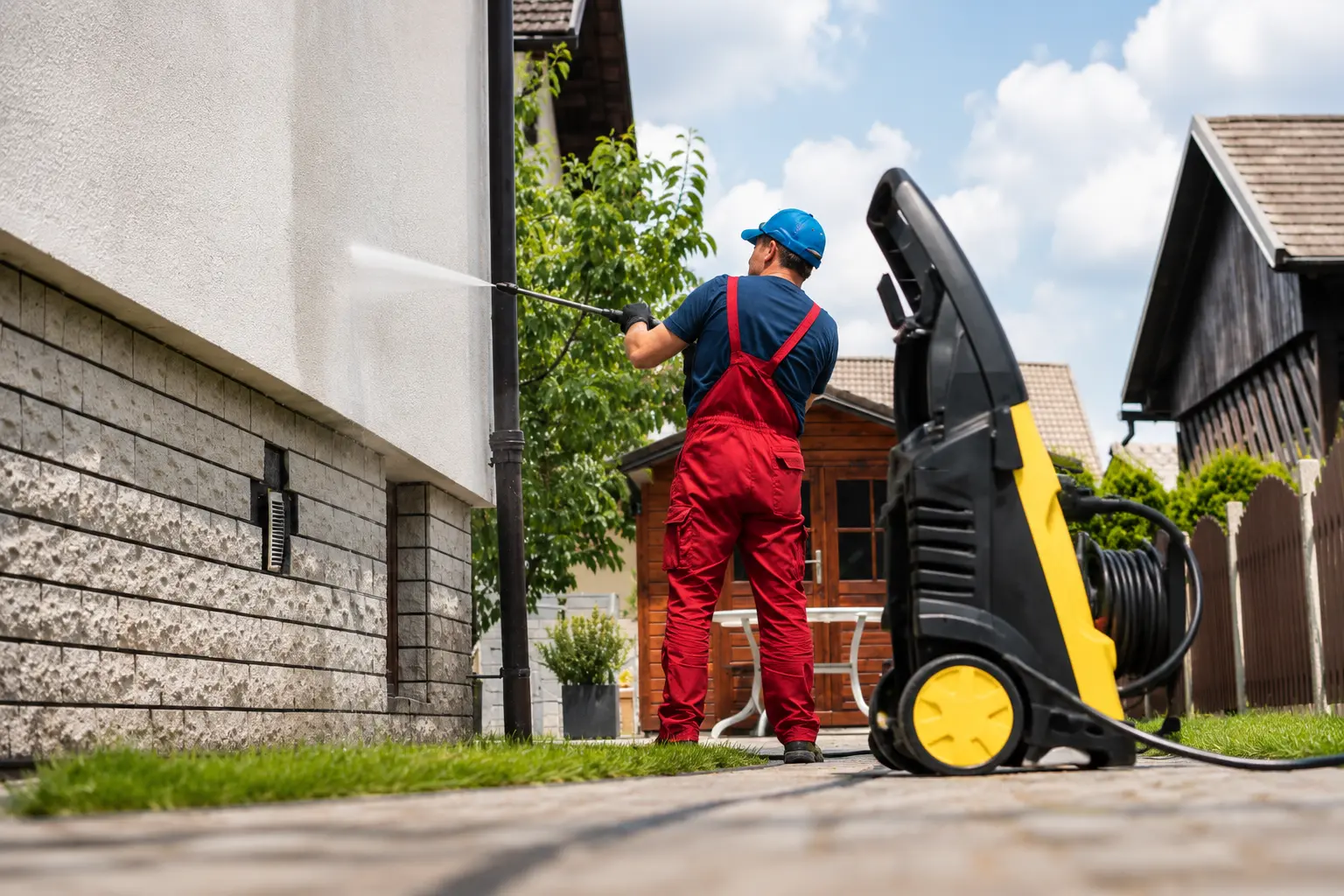 Artisan nettoyage haute pression façade maison karcher ravalement La Baule SDR HABITAT