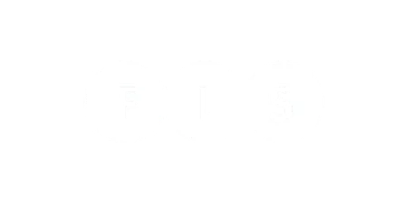 Three white circles with black letters F, L, and S inside each circle on black background.