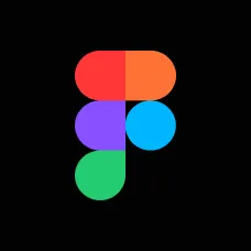 Colorful F-shaped logo made of overlapping red, orange, purple, blue, and green shapes on black background.