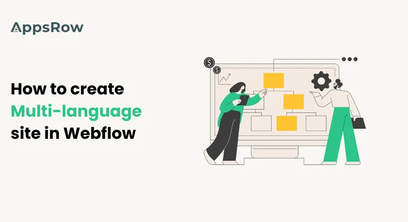 How to create multi-language site in Webflow - Appsrow blog featured image.