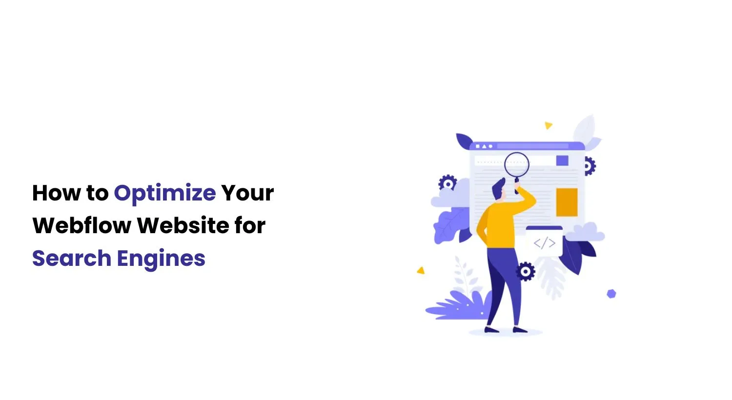 How to Optimize Your Webflow Website for Search Engines - Appsrow blog featured image.