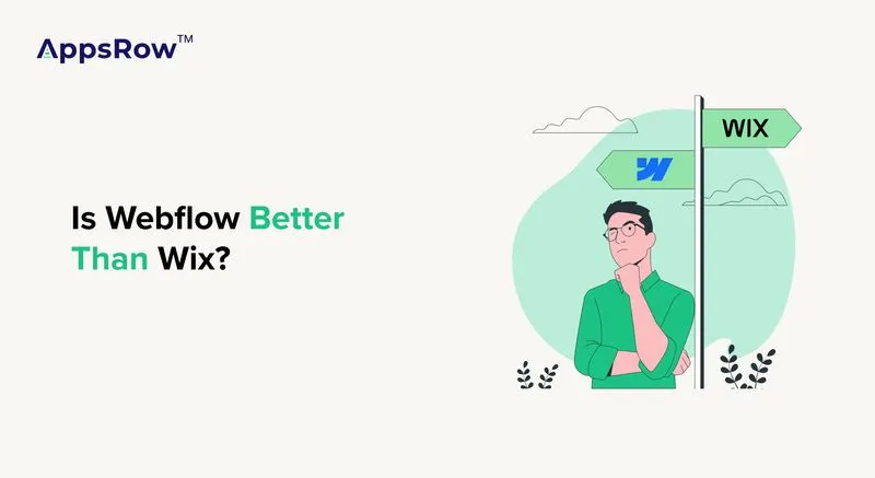 Is Webflow better than Wix? - Appsrow blog featured image.