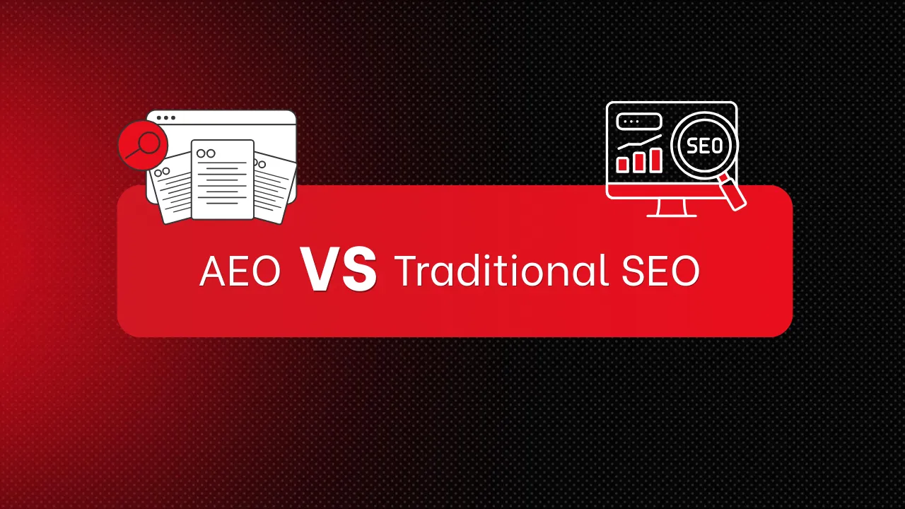 AEO vs Traditional SEO in 2026: The Definitive Guide to What Actually Drives Visibility and Revenue - Appsrow blog feature...