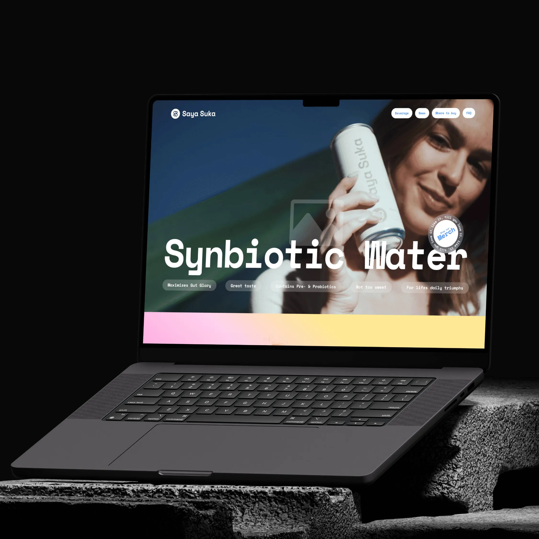 saya suka Premium beverage brand website design project
