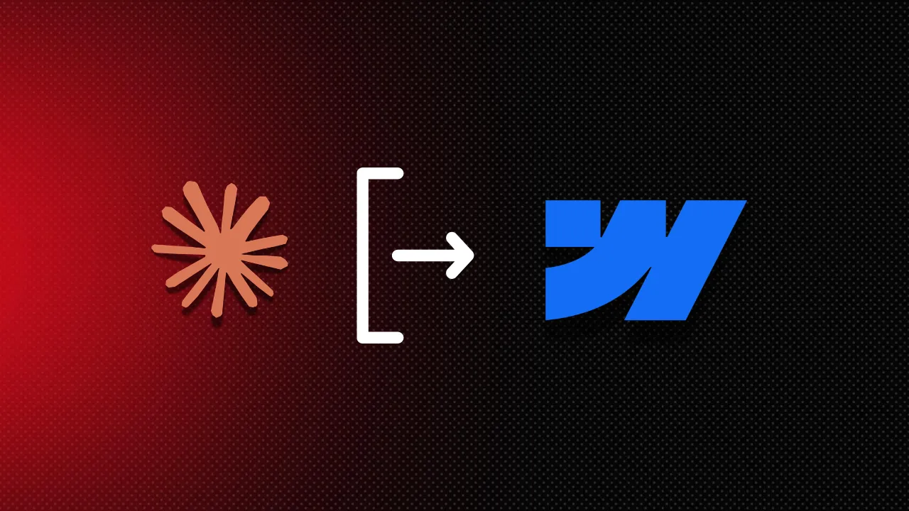 How to Integrate Webflow with Claude AI: A Complete Technical Guide (2026) - Appsrow blog featured image.