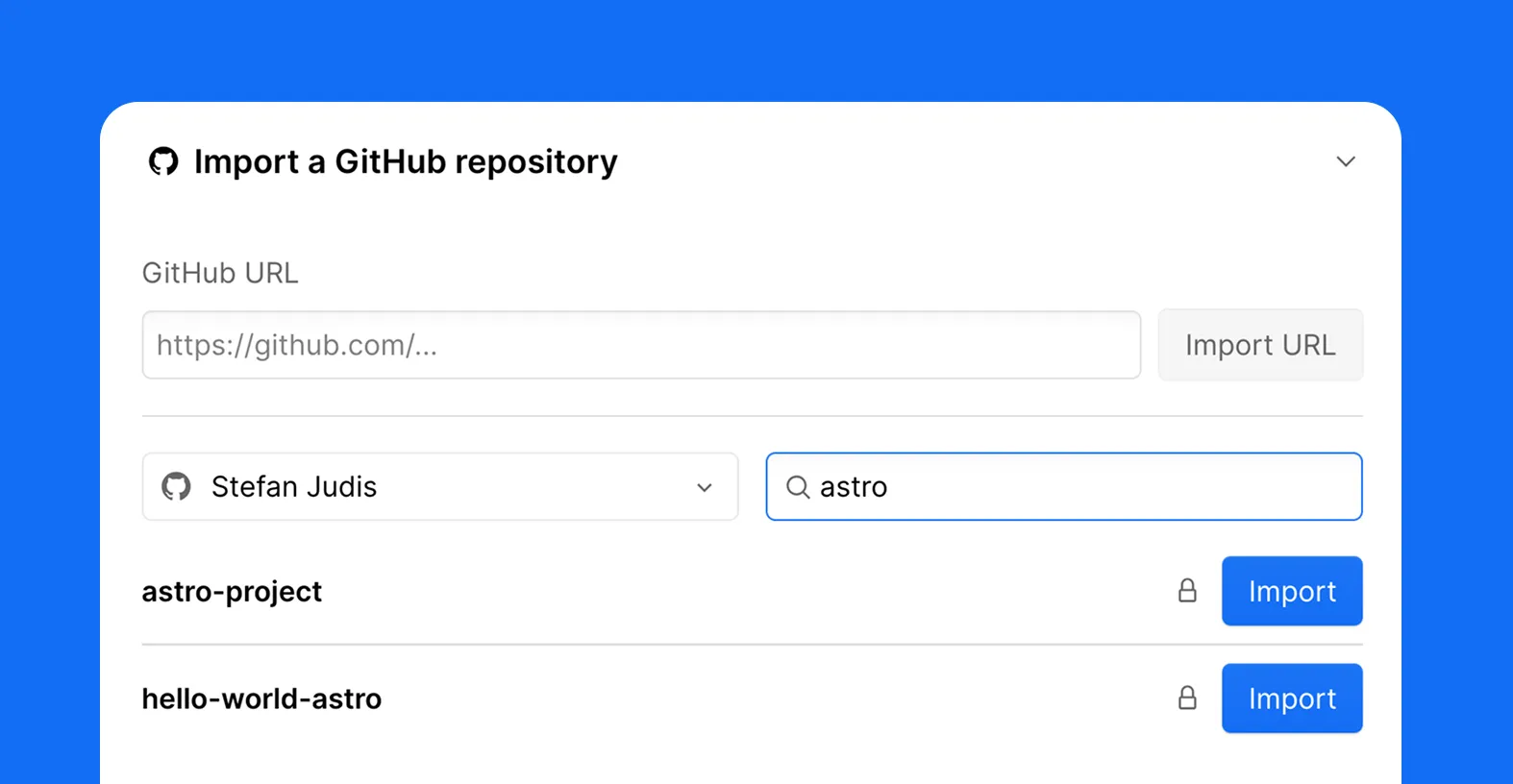 import an existing repo