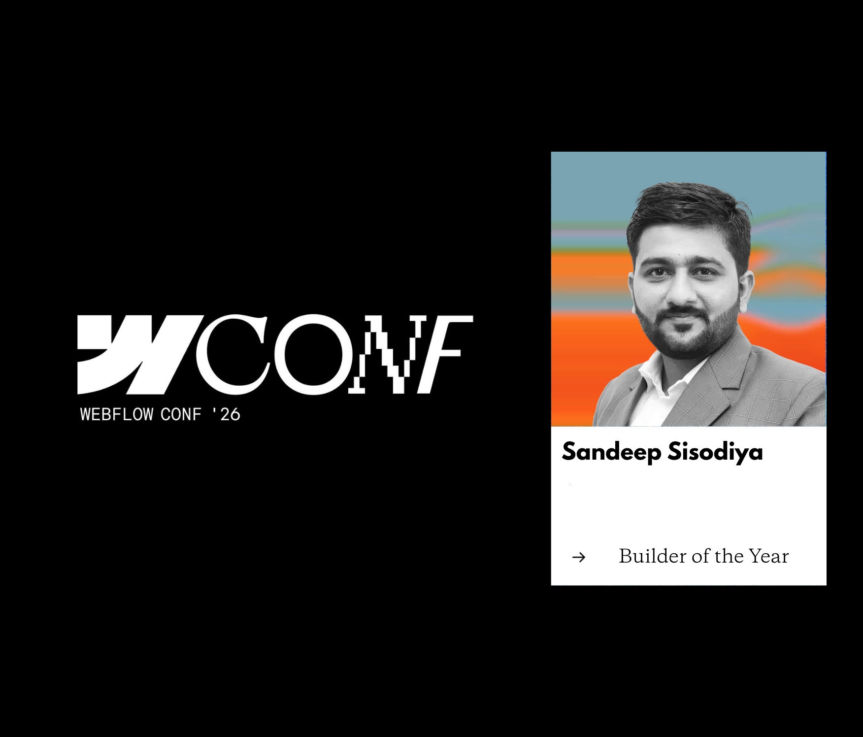 Winning Builder of the Year 2026 at Webflow Conf in Boston