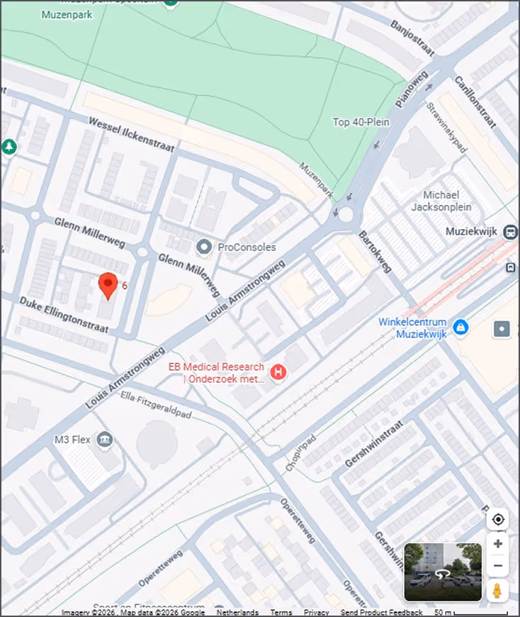 Google map about the location of the Muse Maven beauty salon