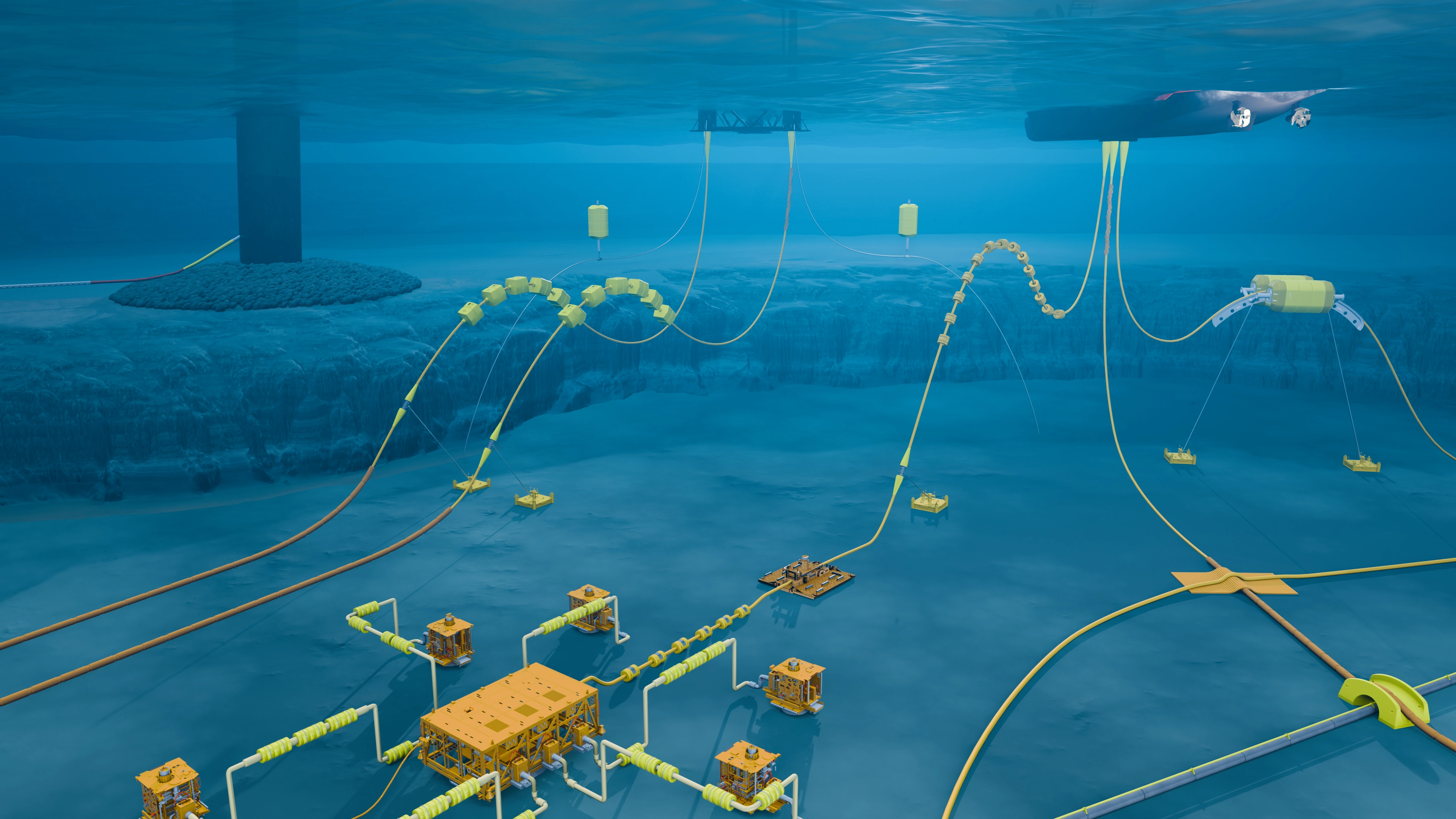 Interactive subsea system diagram