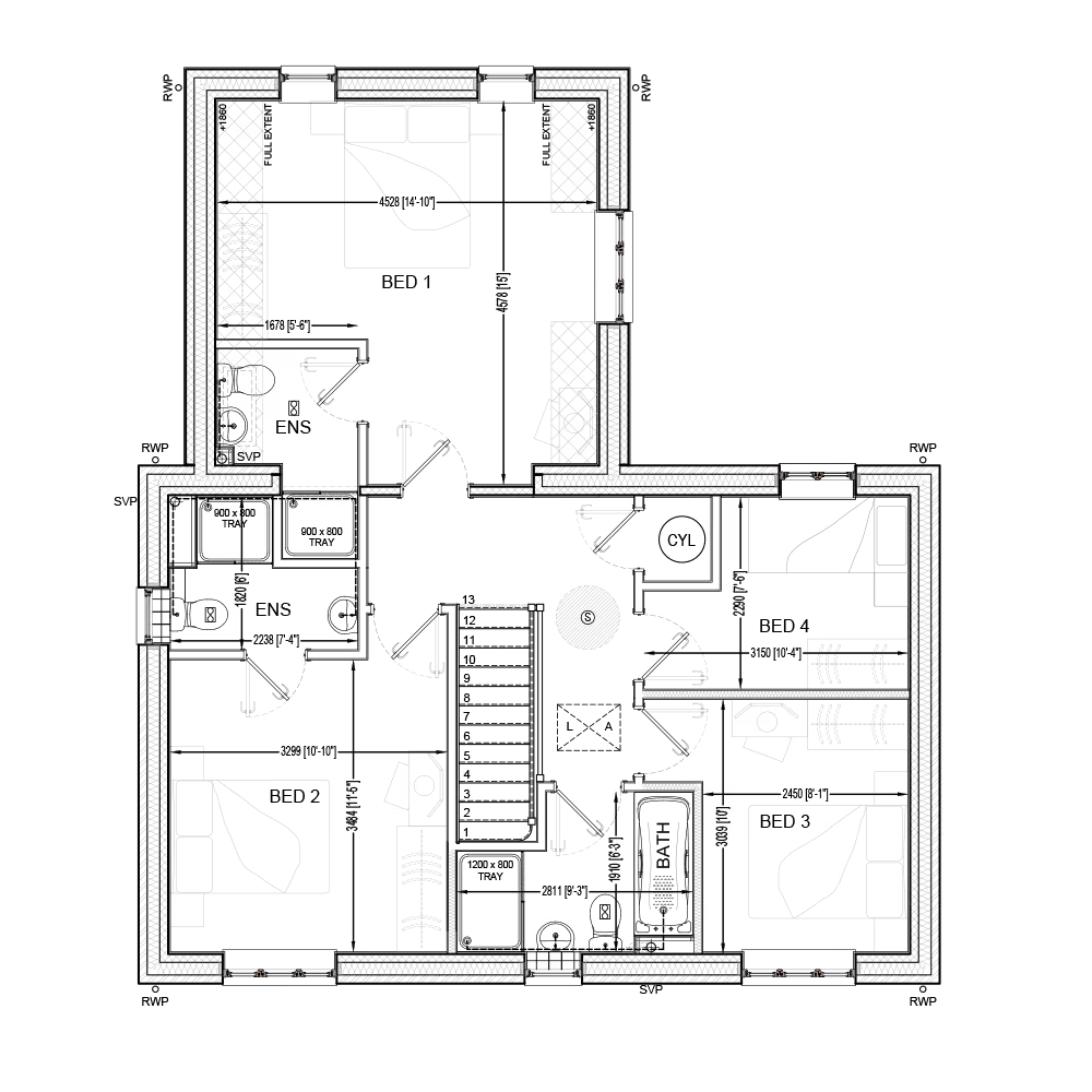 Plot 2 floorpan first floor