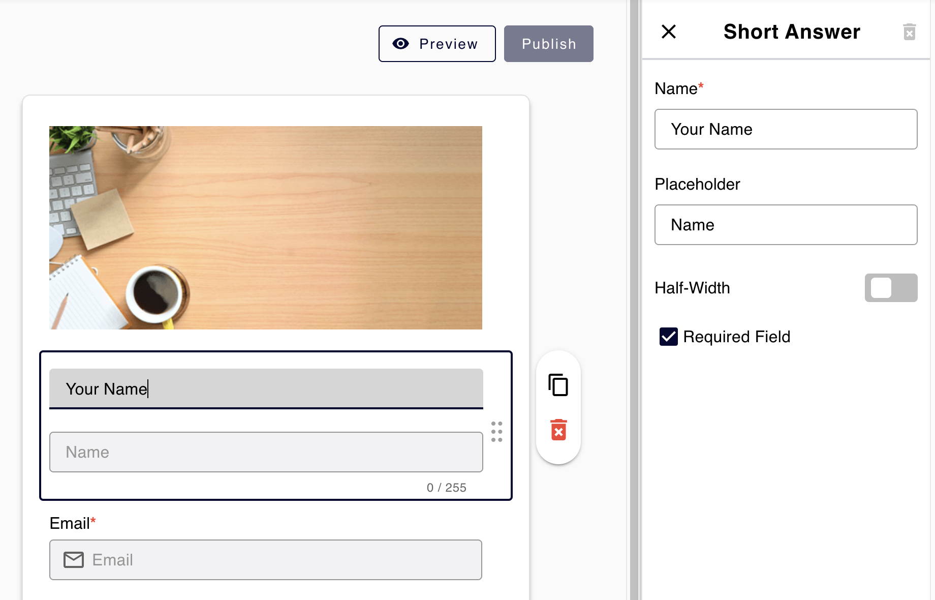 Customise & Preview