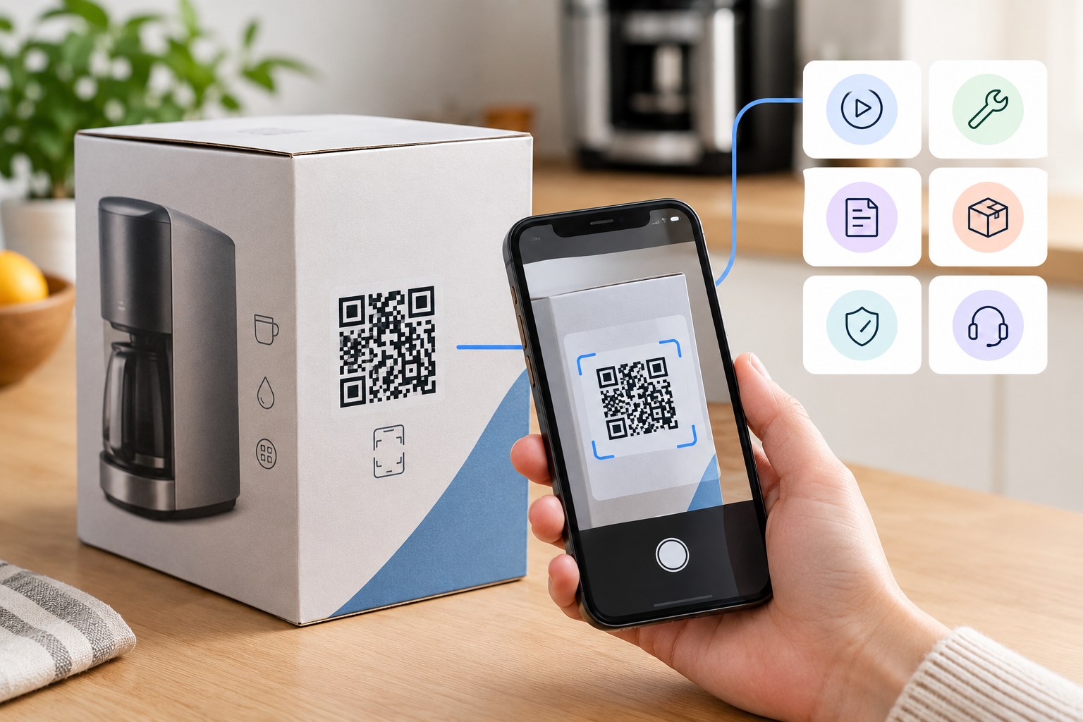 QR Code on Product Packaging for Customer Support: Answering at the Moment of Use