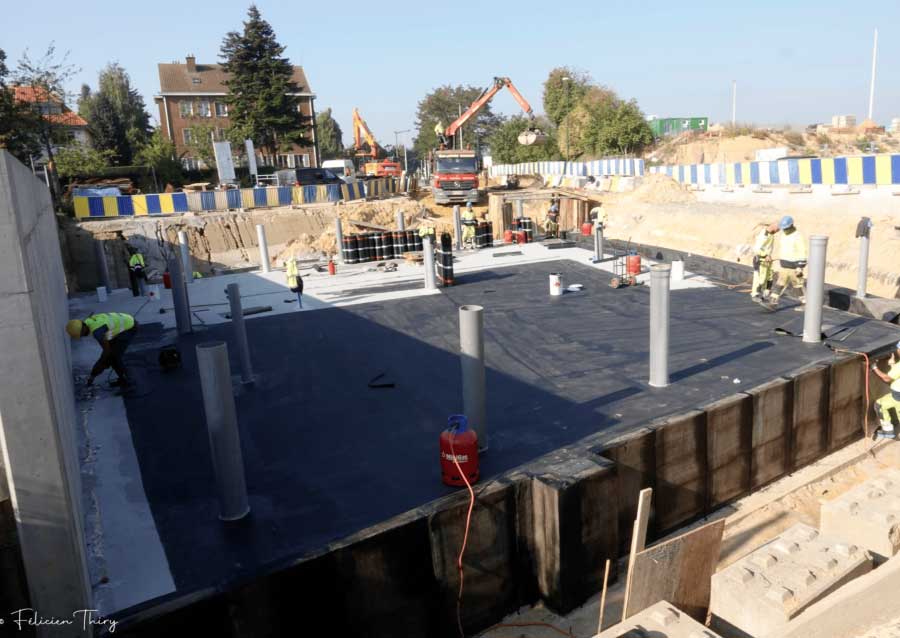 Travaux sur la voie de liaison