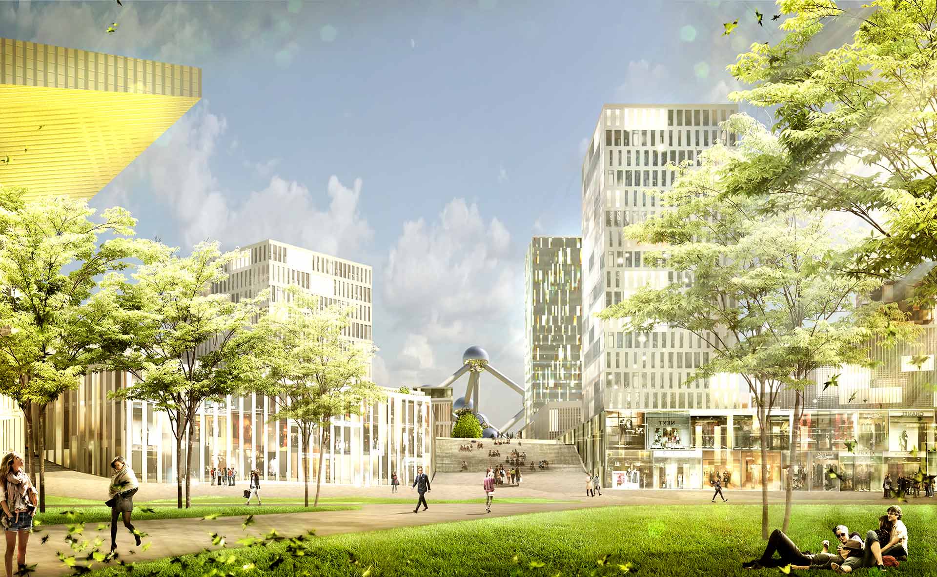 vue aérienne du plateau du Heysel