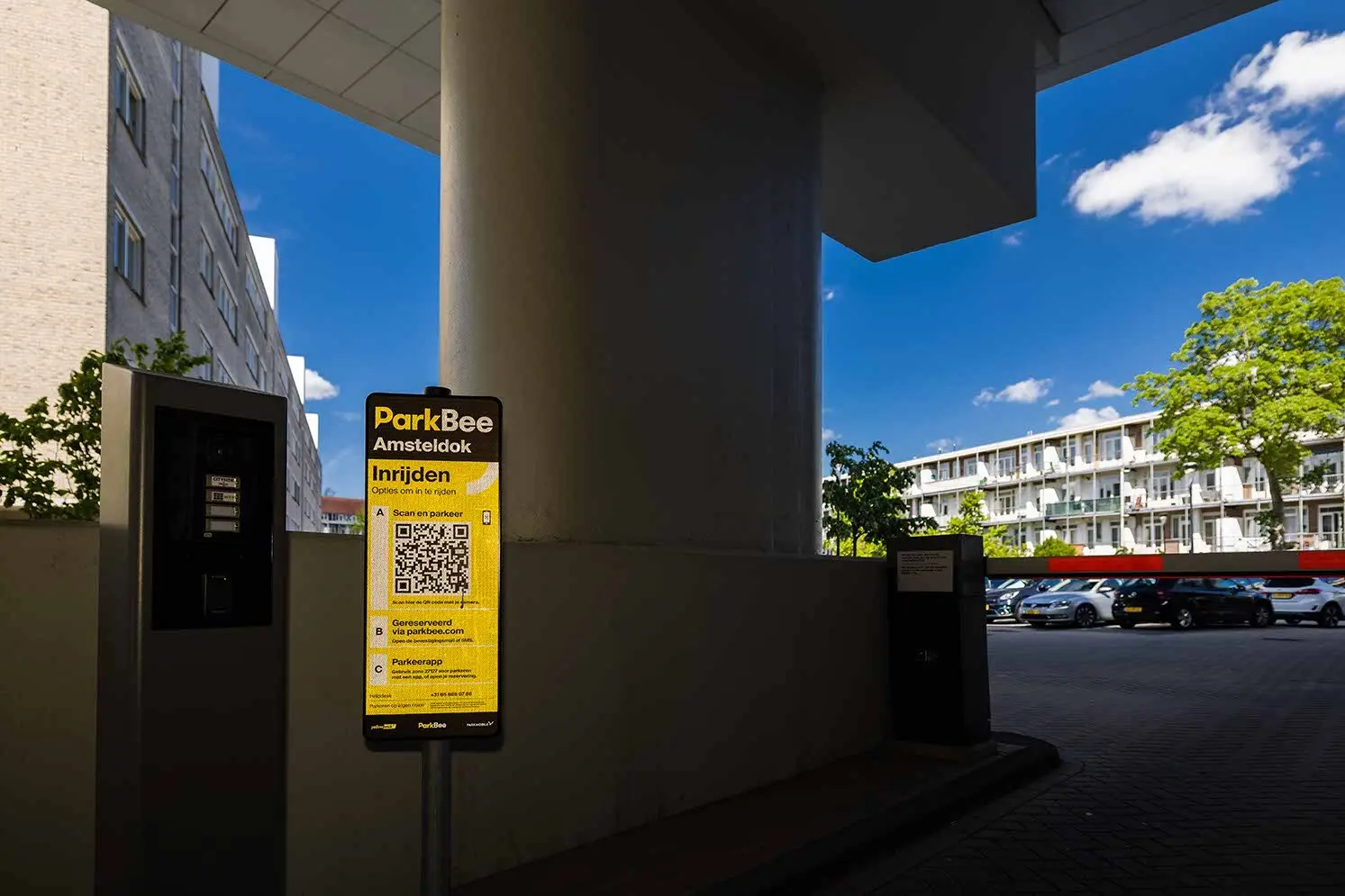 Entrée du parking d'Amsteldok