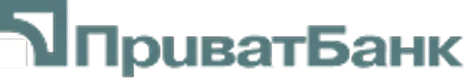 PrivatBank logo in Ukrainian with stylized letter P symbol on the left