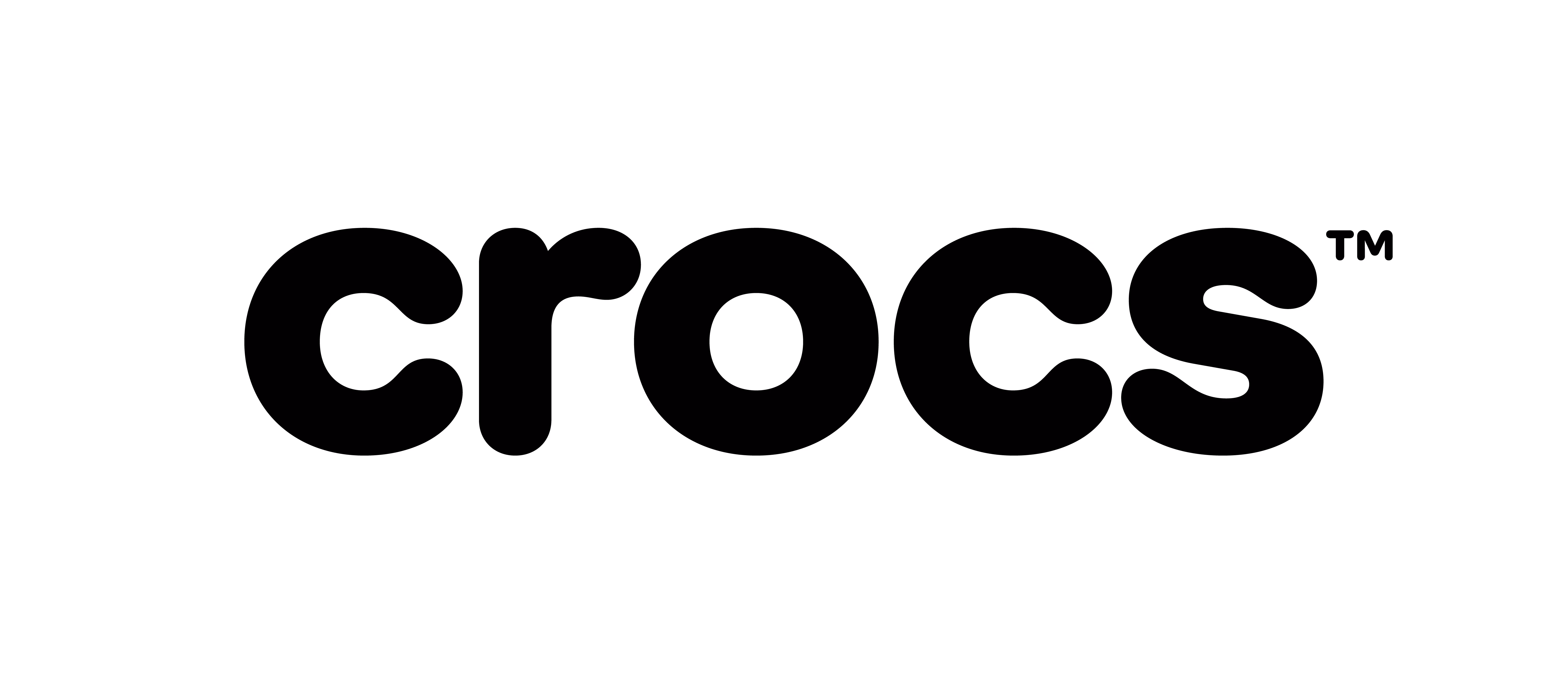 crocs logo in black.