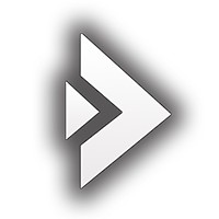 White arrow pointing right with a shadow on a white background.