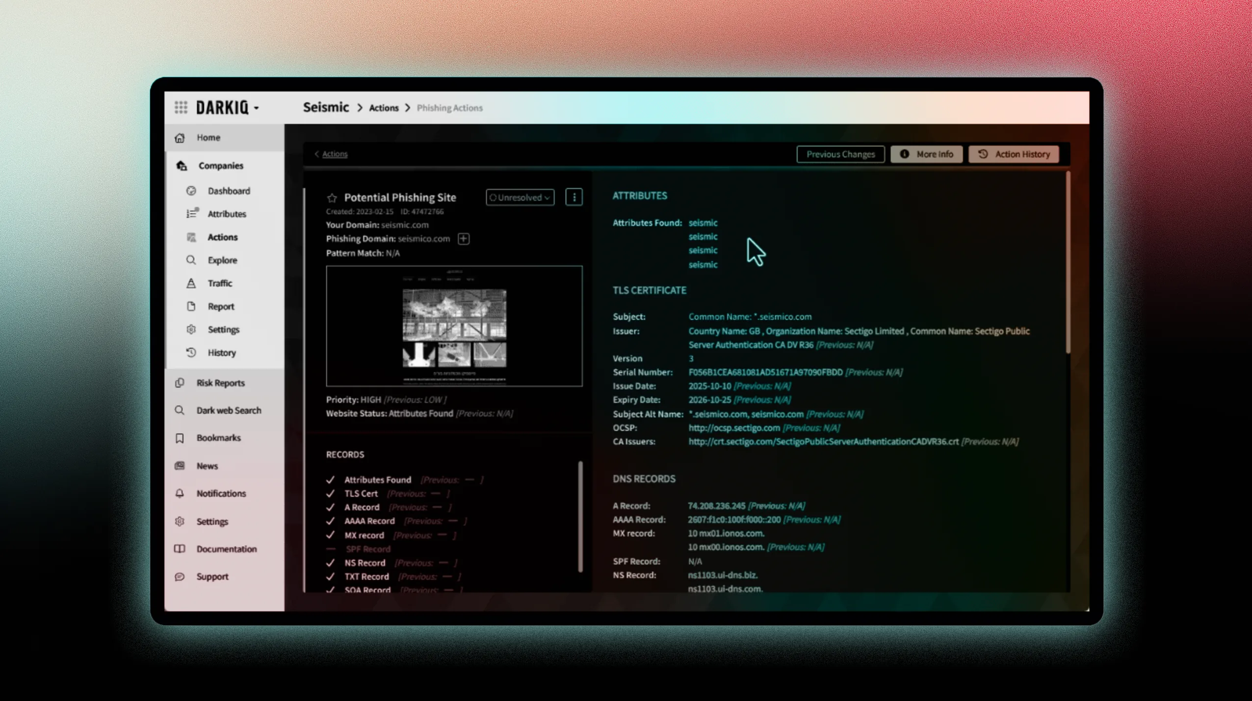 Preempt phishing attacks with new changelog, to see how threats evolve