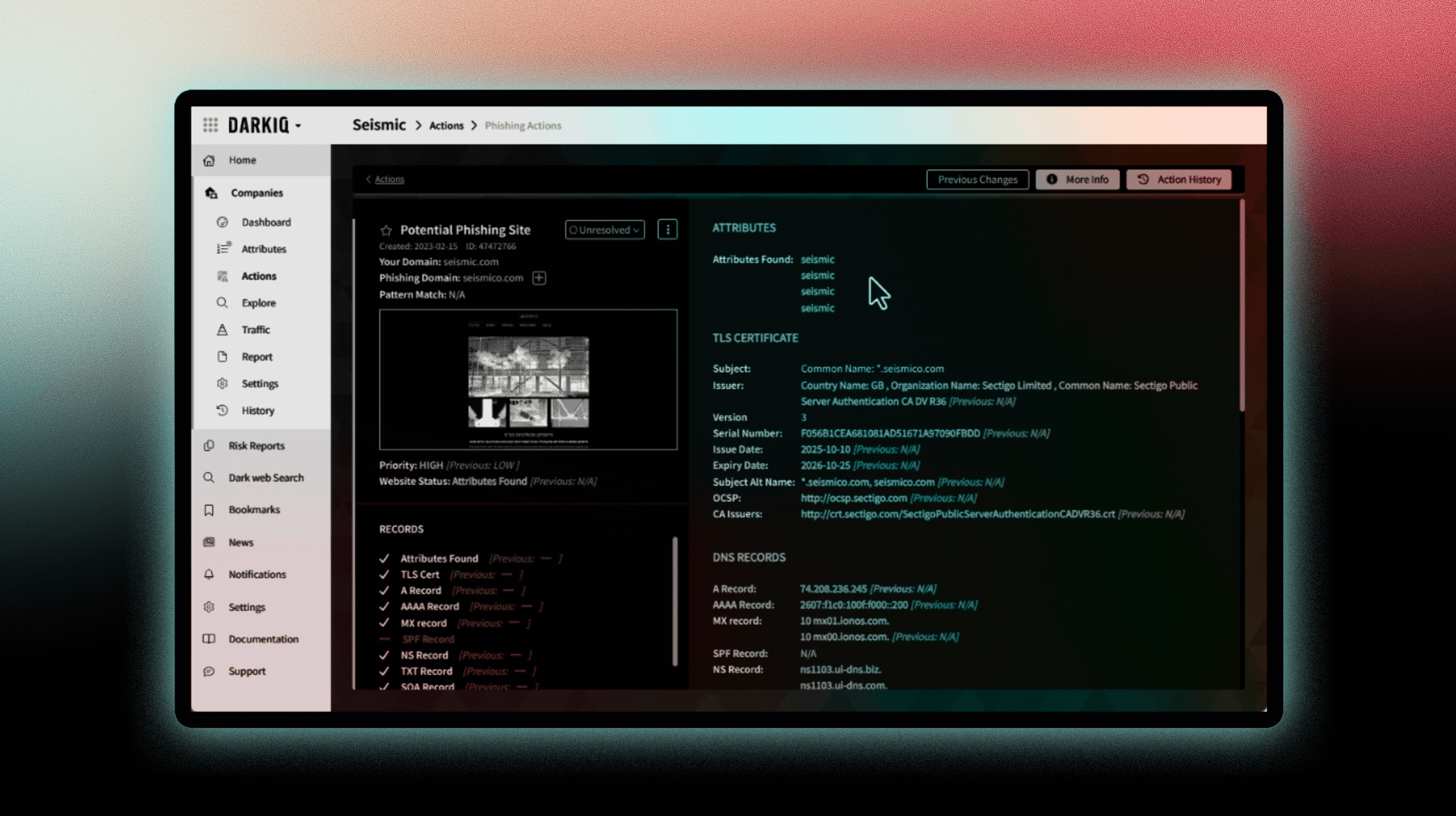 Preempt phishing attacks with new changelog, to see how threats evolve