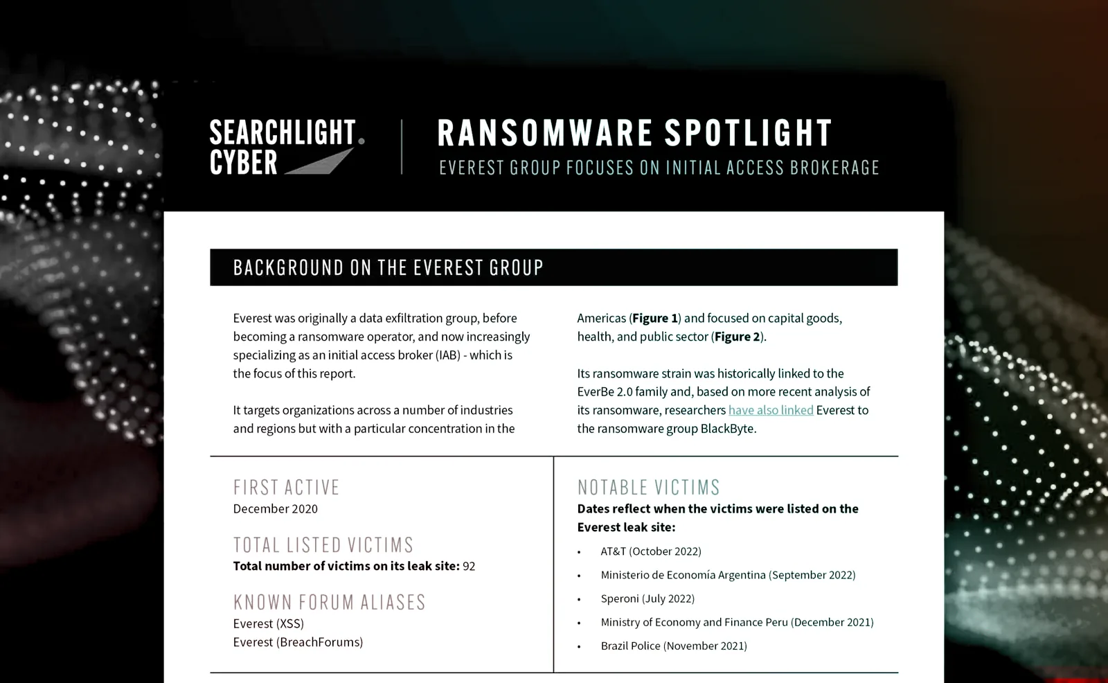 Everest Ransomware Group Increases Initial Access Broker Activity