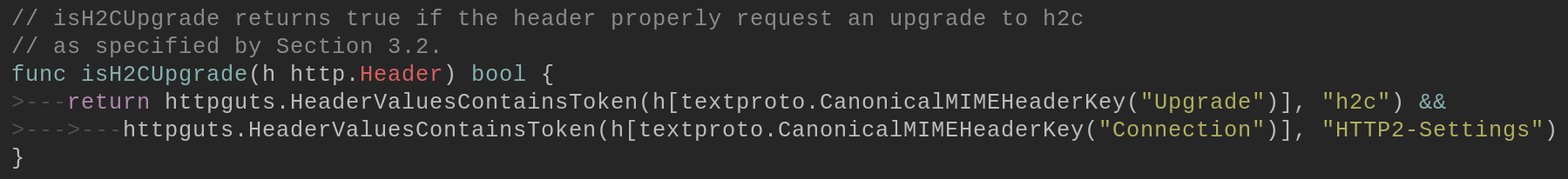 net/http/h2c handling h2c upgrades for incoming connections