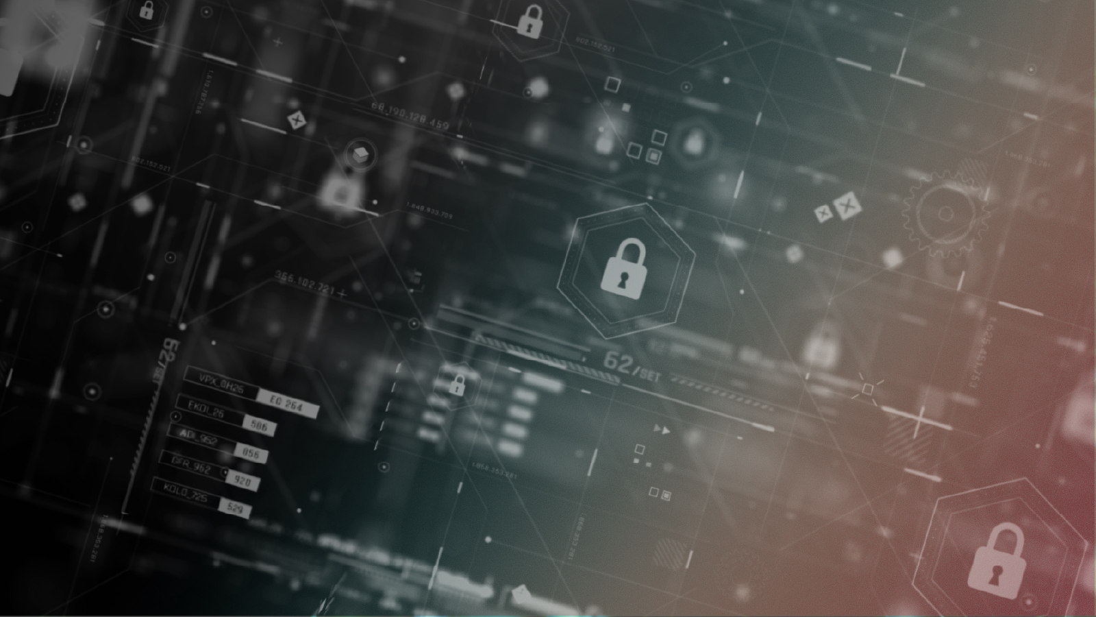 Glowing padlock icons over a dark digital interface, illustrating preemptive cybersecurity