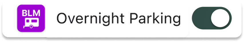 Overnight Parking filter toggle