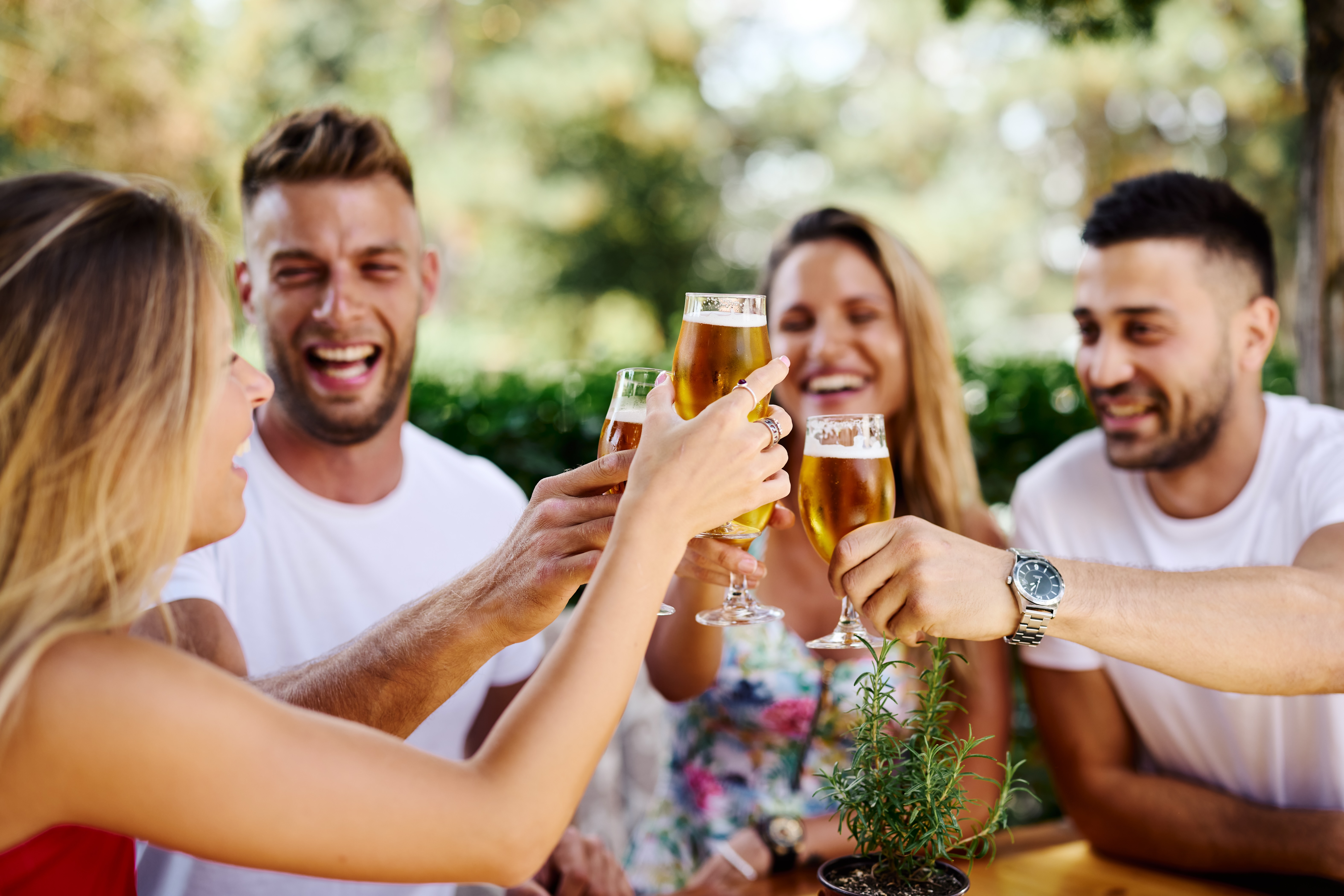 Friends eating stock photo