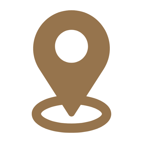 Brown map location icon