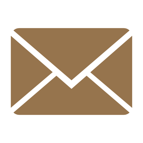 Brown email envelope icon