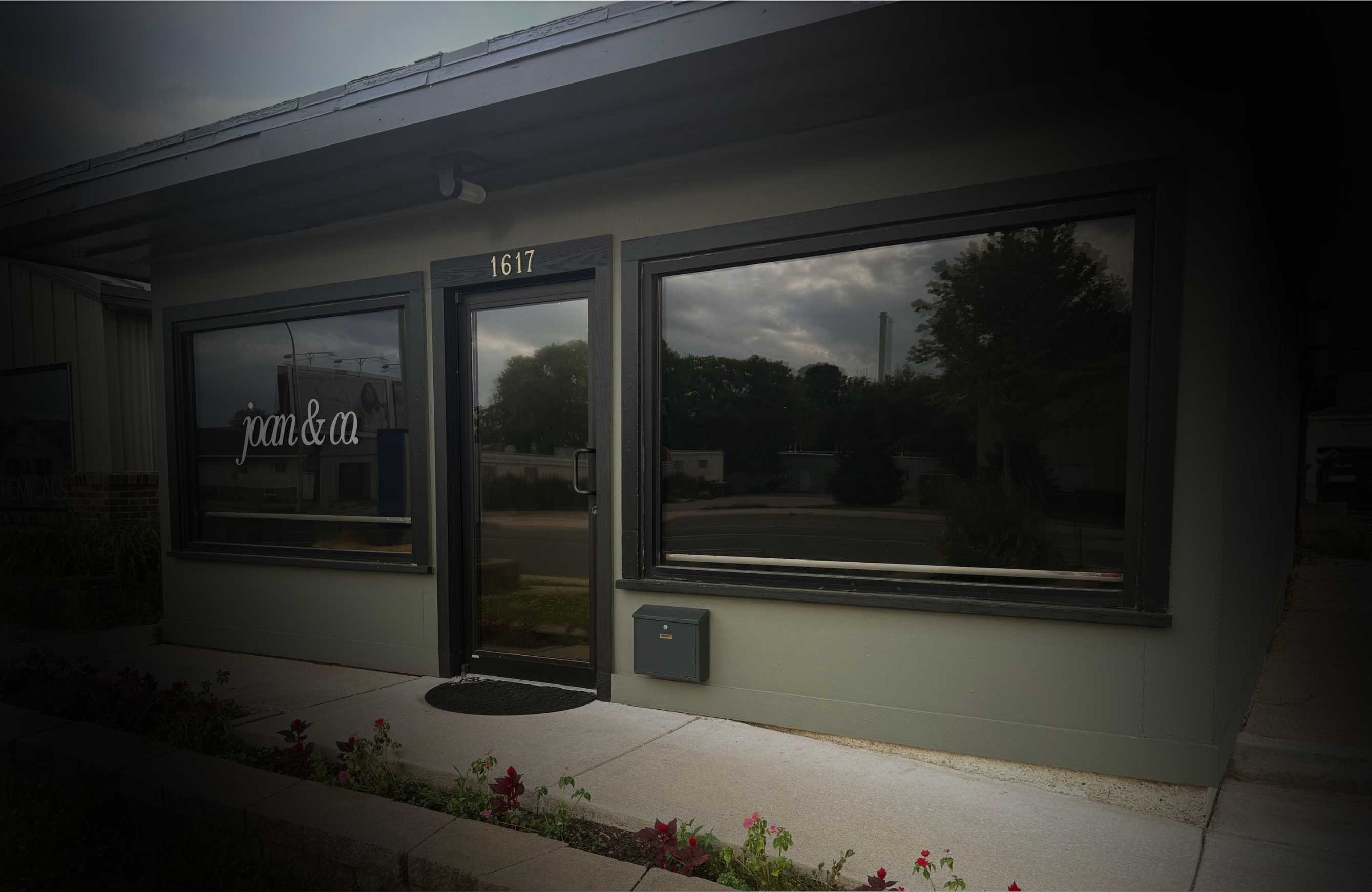 Joan & Co. private hair studio storefront in Mankato, Minnesota