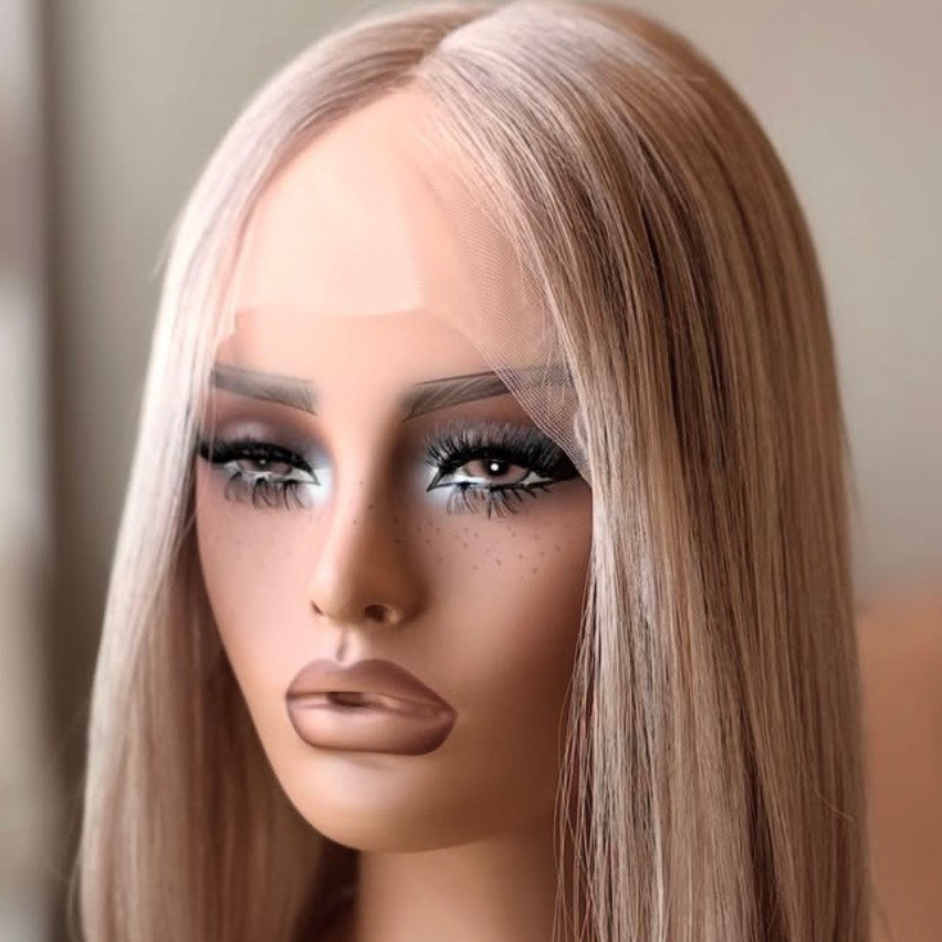 Close-up of a natural-looking custom wig at Joan & Co.