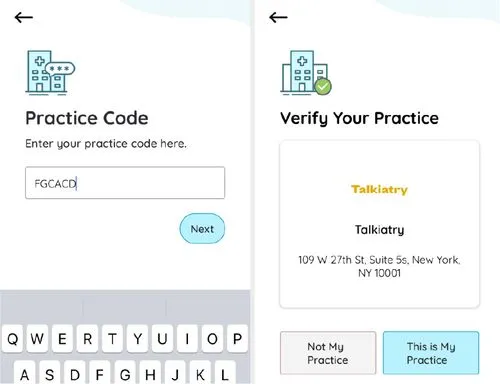 Visual screenshot of practice code and verification