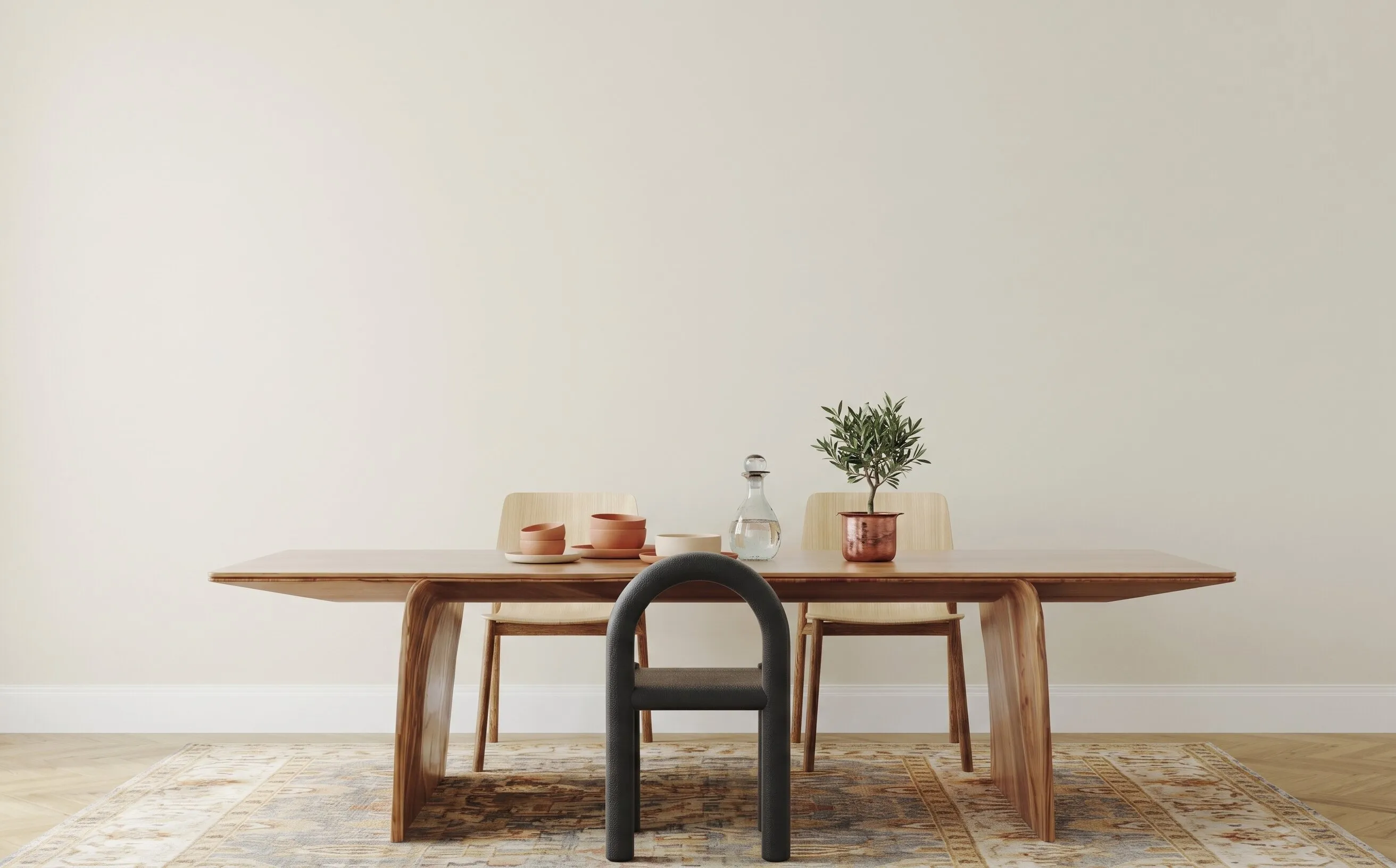 Ready-made dining room in Curate, feature wall