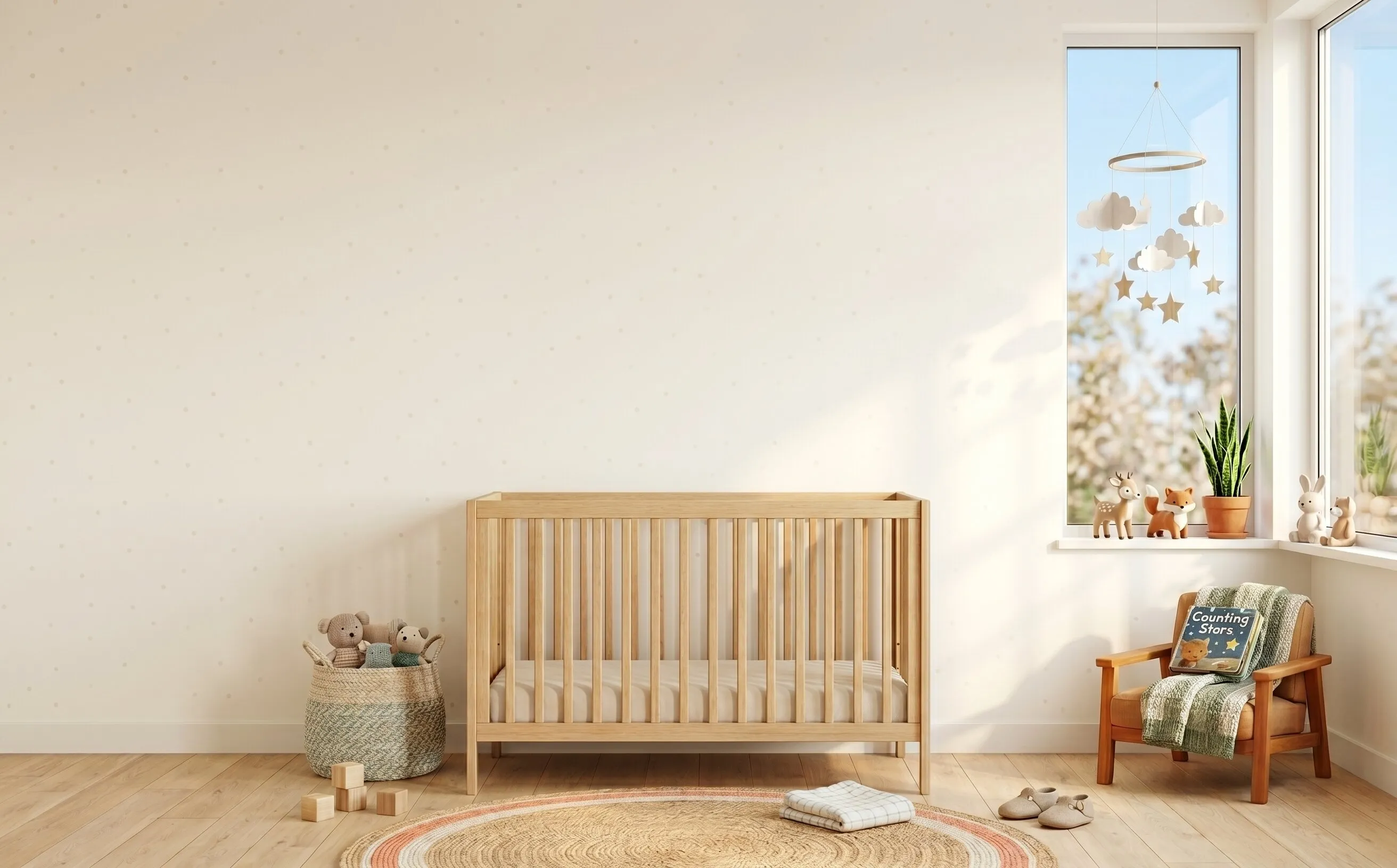 Ready-made nursery in Curate, soft and playful wall
