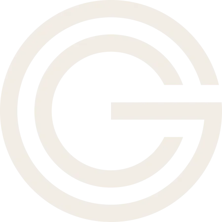 Stylized letter G formed by concentric circular lines with a gap on the right side.