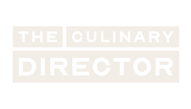 The Culinary Director text logo in black uppercase letters on a beige background.