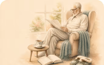 A man reading the newspaper