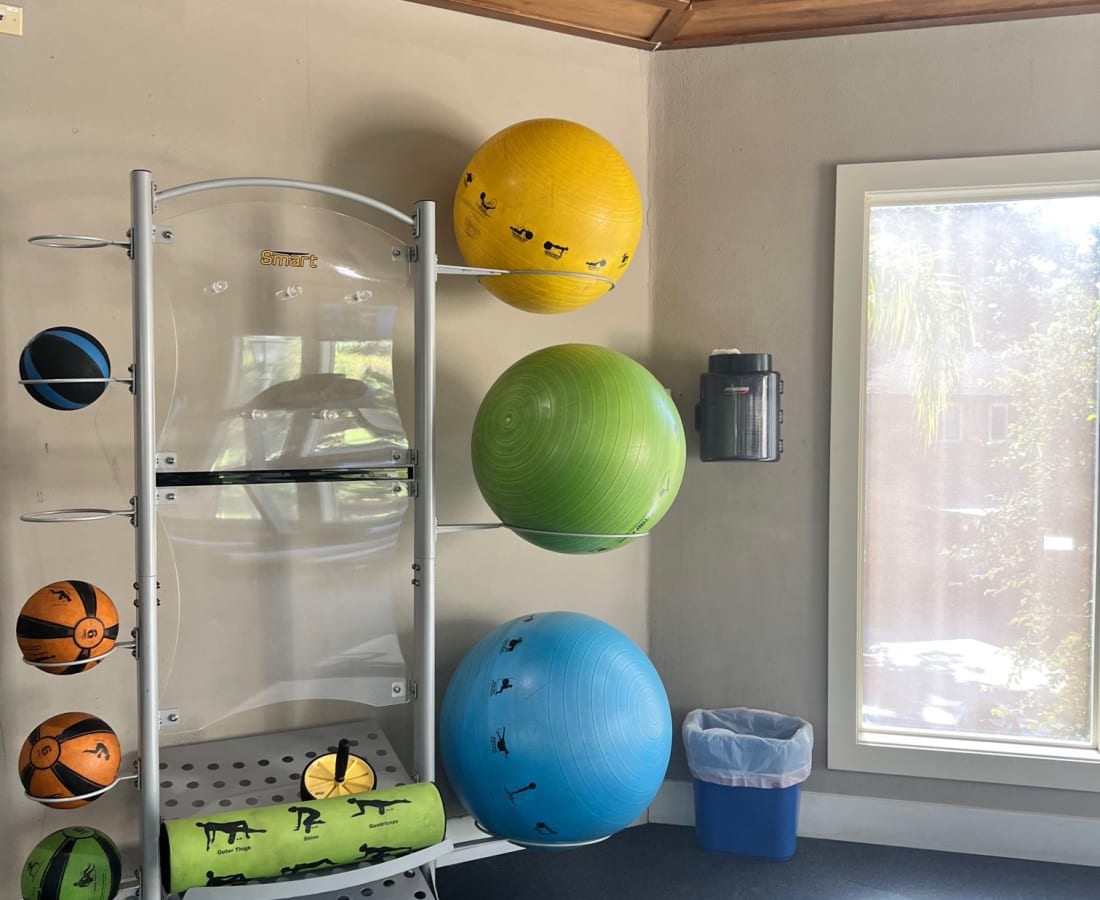 Gym with yoga balls