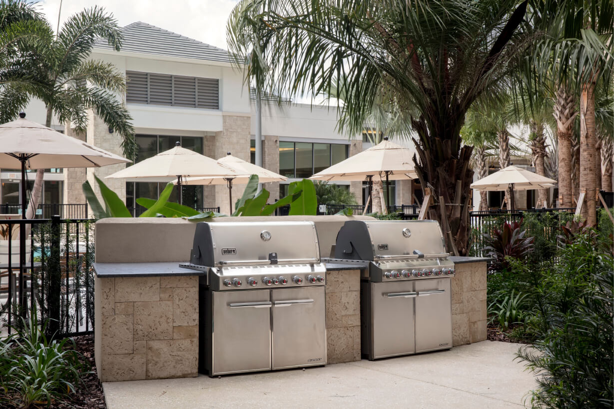 outdoor grill area