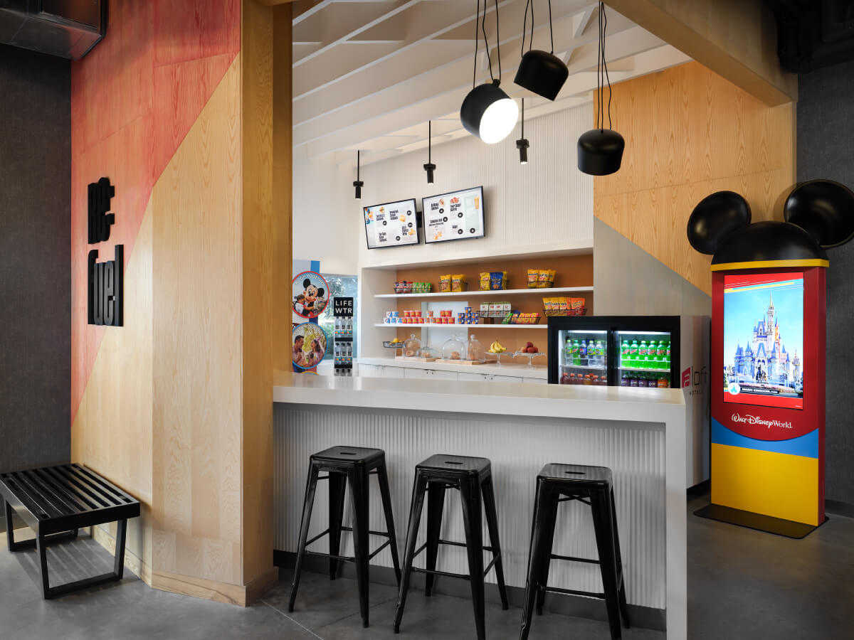 lobby market with goods