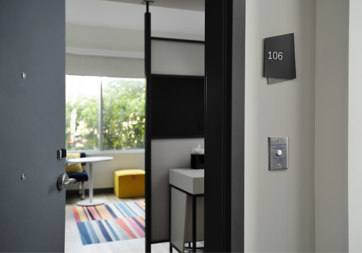 doorbell outside of room