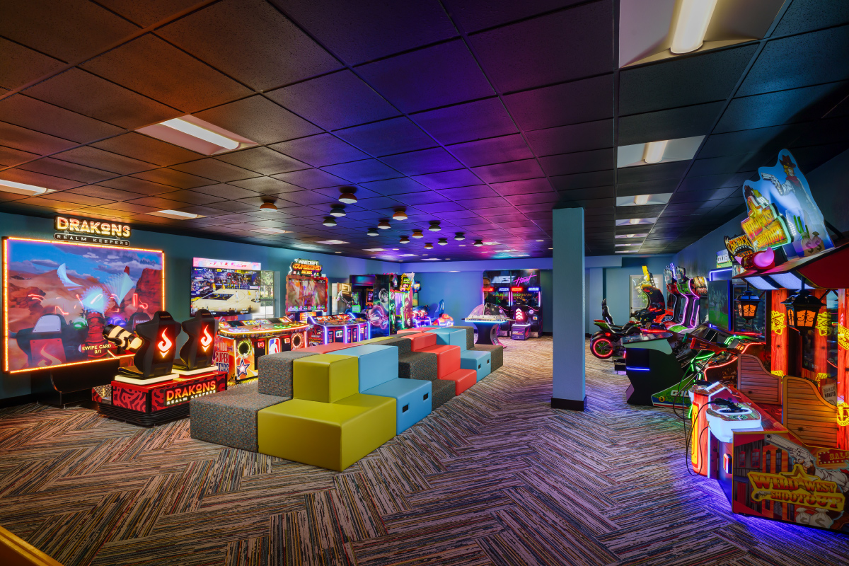 Arcade with video games